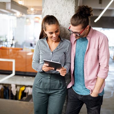 Business People Good Teamwork In Office. Teamwork Successful Mee