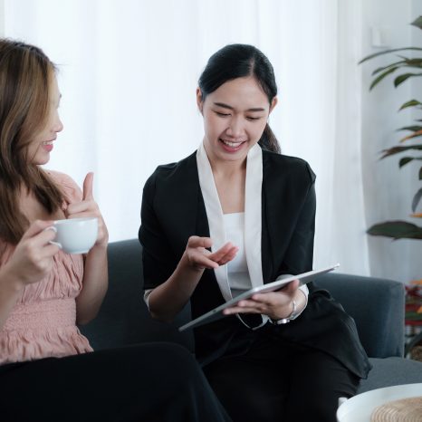 Insurance Agent Offers And Explain Health Insurance Life Plan Fo